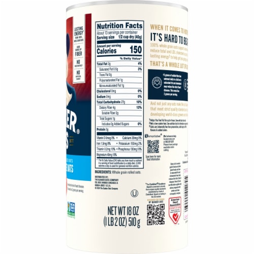 Quaker® Quick 1 Minute Oats Perspective: right