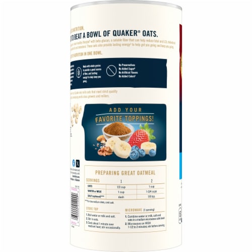 Quaker® Quick Oats Perspective: right