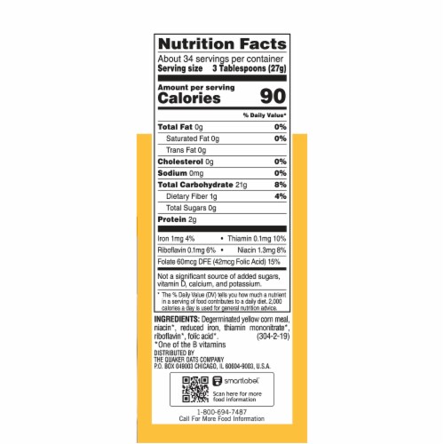 Aunt Jemima Yellow Corn Meal Flour For Baking Perspective: right