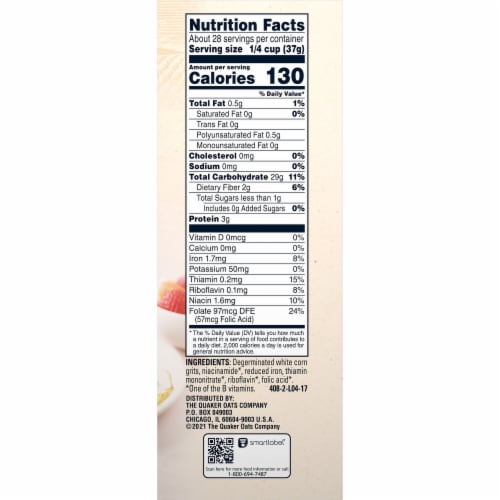 Quaker® Quick 5 Minute Grits Perspective: right