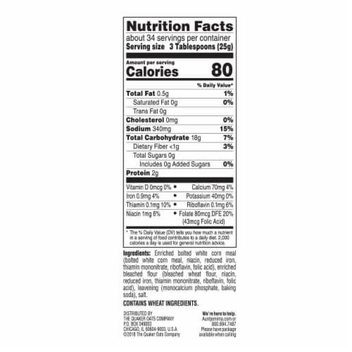 Aunt Jemima White Corn Meal Self Rising Flour For Baking Perspective: right