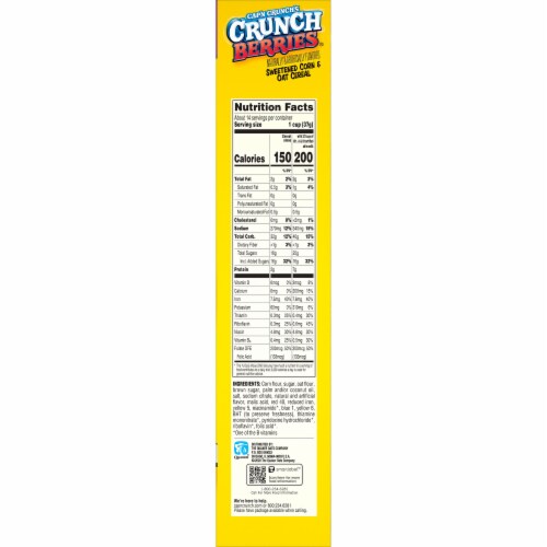 Captain crunch berries calories