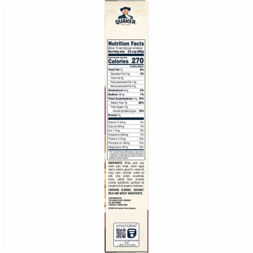 Quaker® Simply Granola Oats Honey Raisins and Almonds Breakfast Cereal Perspective: right
