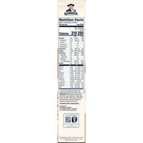 Quaker® Honey Nut Oatmeal Squares Cereal Perspective: right