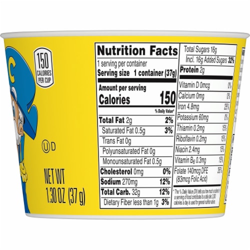 Cap'N Crunch Breakfast Cereal Crunchberries® Flavor Corn & Oat Cereal Cup Perspective: right