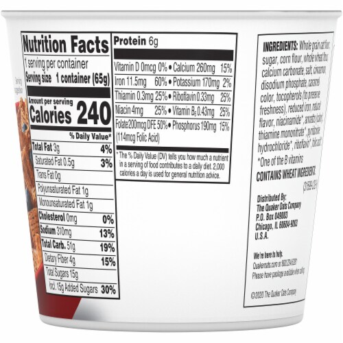 Quaker® Cinnamon Life Cereal Cup Perspective: right