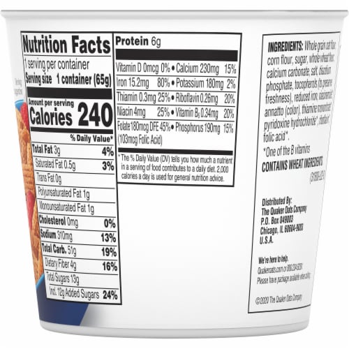Quaker® Life Cereal Cup Perspective: right