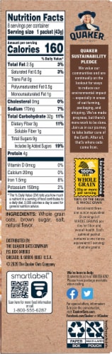 Quaker Gluten Free Maple & Brown Sugar Instant Oatmeal Perspective: right
