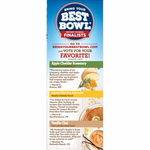 Quaker Best Bowl Instant Oatmeal Variety Pack Perspective: right