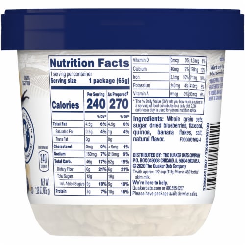 Quaker Toasted Coconut & Almond Overnight Oats Cup Perspective: right