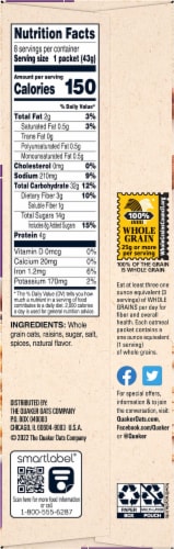 Quaker® Raisins & Spice Instant Oatmeal Perspective: right