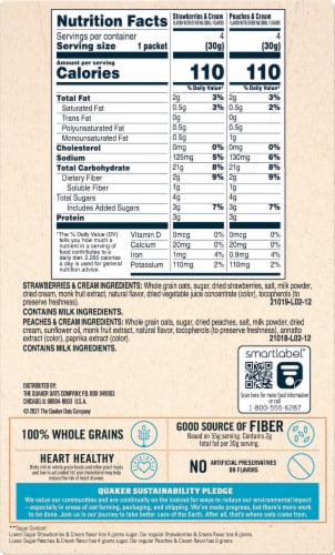 Quaker® Fruit & Cream Lower Sugar Instant Oatmeal Variety Pack Perspective: right
