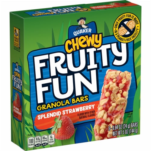 Quaker Chewy Fruity Fun Splendid Strawberry Granola Bars Perspective: right