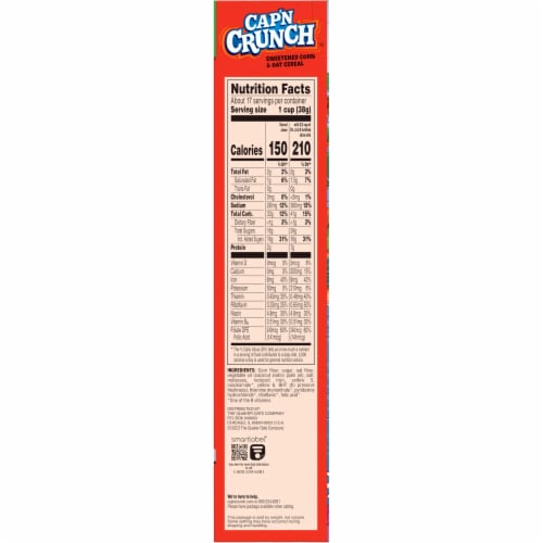 Cap'n Crunch Sweetened Corn & Oat Cereal Perspective: right