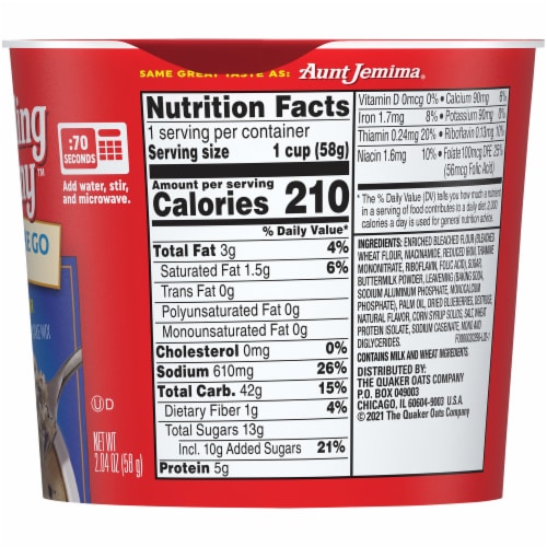 Pearl Milling Company Pancake On The Go Blueberry Pancake Mix Perspective: right
