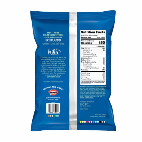 Hilo Life™ Ranch Almond Flour Tortilla Style Chips Perspective: right