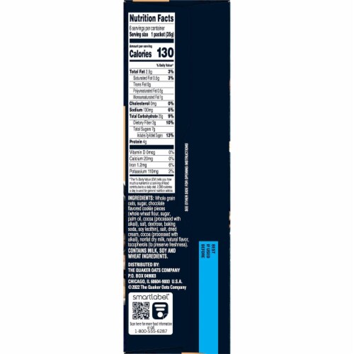 Quaker Cookies & Cream Instant Oatmeal Perspective: right