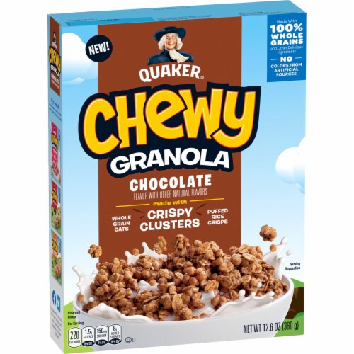 Quaker Chewy Granola Chocolate Crispy Clusters Perspective: right