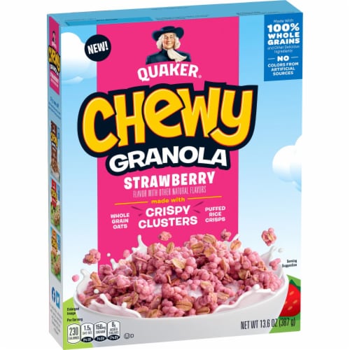 Quaker Chewy Granola Strawberry Crispy Clusters Perspective: right