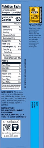 Quaker® Fruit Fusion Blueberry Blackberry Instant Oatmeal Perspective: right