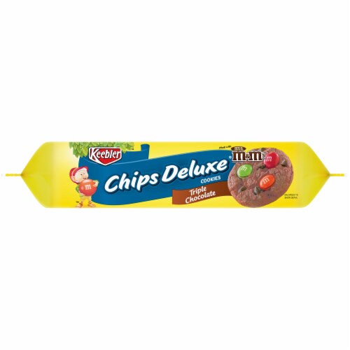 Keebler Chips Deluxe Triple Chocolate Cookies Perspective: right