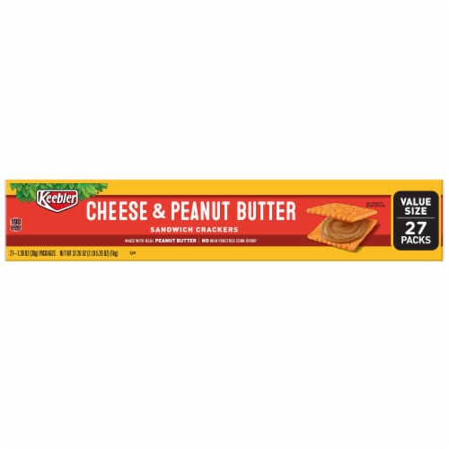 Keebler Sandwich Crackers Cheese and Peanut Butter Perspective: right