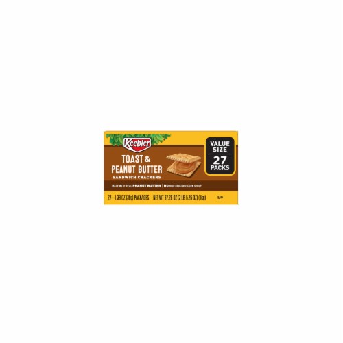 Keebler Toast and Peanut Butter Sandwich Crackers 27 Count Perspective: right