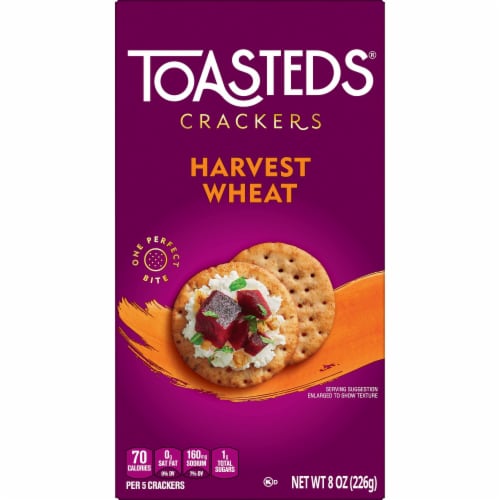 Toasteds® Harvest Wheat Crackers Perspective: right