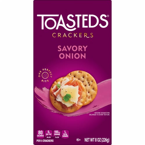 Toasteds®® Savory Onion Snack Crackers Perspective: right