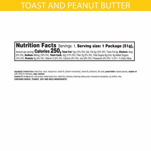 Keebler Toast and Peanut Butter Big Snack Pack Sandwich Snack Crackers Perspective: right