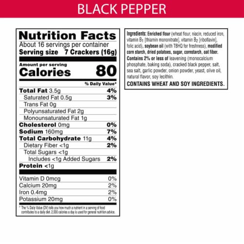 Town House® Dipping Thins Black Pepper Baked Snack Crackers Perspective: right