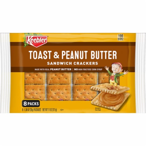 Keebler Toast and Peanut Butter Sandwich Crackers Perspective: right