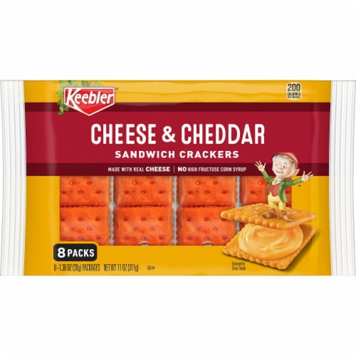 Keebler Cheese and Cheddar Sandwich Crackers Perspective: right