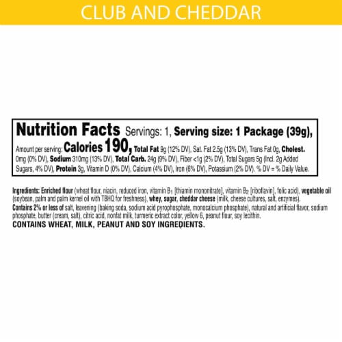 Kellogg's® Keebler Club and Cheddar Sandwich Snack Crackers Perspective: right