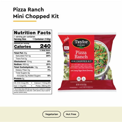 Taylor Farms® Pizza Ranch Mini Chopped Salad Kit Perspective: right