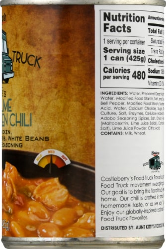 Castleberry's® Food Truck Favorites Adobo Lime White Chicken Chili Perspective: right
