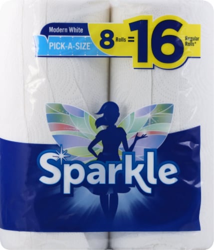 Sparkle Modern White Paper Towels Perspective: right