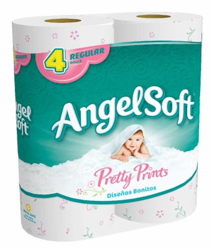 Angel Soft Pretty Prints Bath Tissue Perspective: right