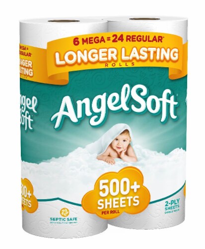 Angel Soft Mega Roll Bath Tissue Perspective: right