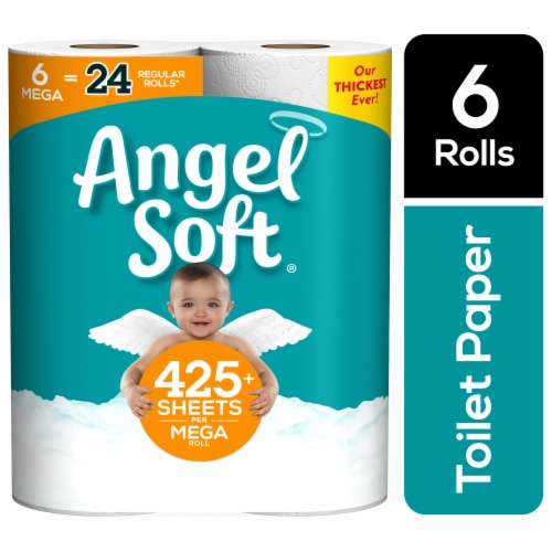 Angel Soft® Mega Roll Unscented Bathroom Tissue Perspective: right