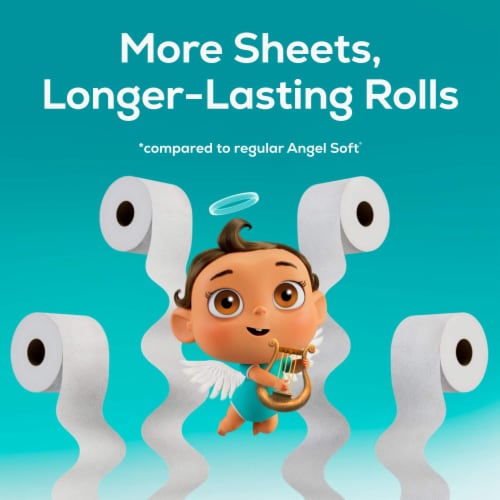 Angel Soft® Ultra Soft & Stronger Mega Rolls Perspective: right