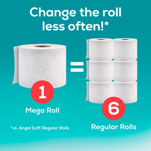 Angel Soft® Super Mega Toilet Paper Rolls Perspective: right
