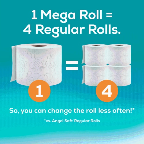 Angel Soft® Toilet Paper Fresh Linen Scented Tube Mega Rolls Perspective: right