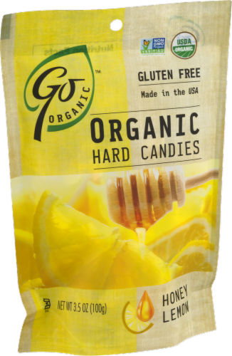 Go Naturally Organic Honey Lemon Hard Candies Perspective: right