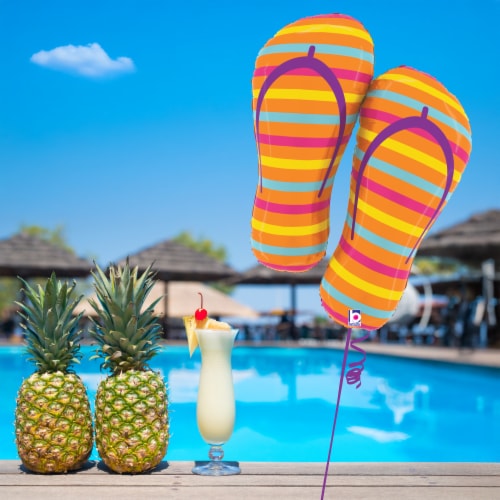Summer Flip Flops Helium Filled Balloon Perspective: right