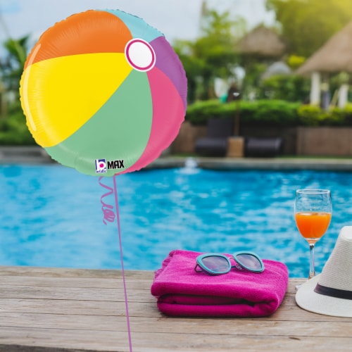 Summer Beach Ball Helium Filled Balloon Perspective: right