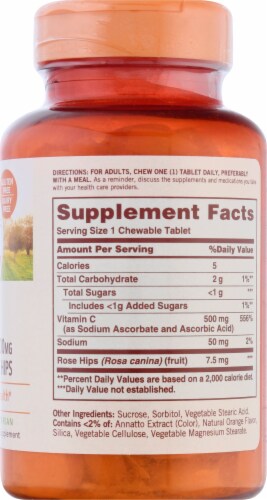 Sundown Naturals Vitamin C 500 mg  Chewable Tablets Perspective: right