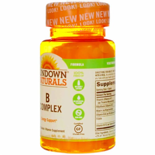 Sundown Naturals B Complex Energy Support Tablets Perspective: right