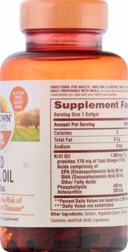 Sundown Naturals Red Krill Oil Softgels 1000mg Perspective: right