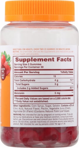 Sundown Naturals Melatonin Strawberry Gummies Perspective: right